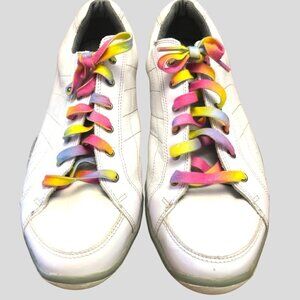 FootJoy LoPro Collection White Leather Golf Shoes Womens Size 10 M VGUC